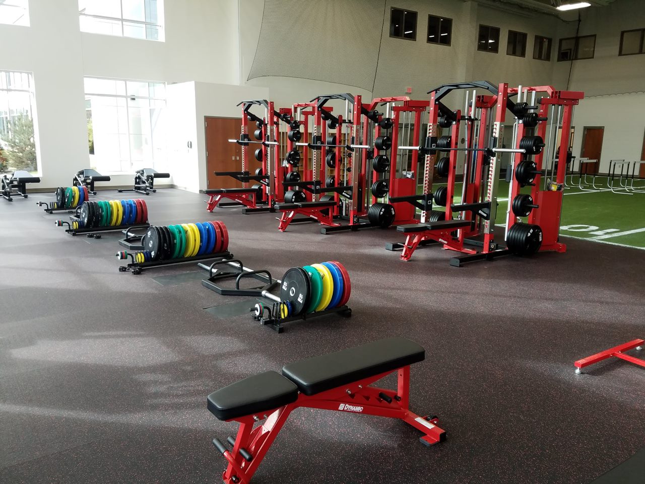 gym equipment in a gym